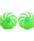 8-Leaf Wind Turbine Fan Blades 12cm Diameter For DC Motors And Generators Green Plastic Propeller Kit shown from front