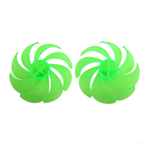 8-Leaf Wind Turbine Fan Blades 12cm Diameter For DC Motors And Generators Green Plastic Propeller Kit shown from front