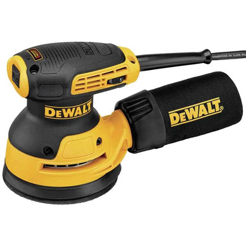 Random Orbit Sander With Variable Speed 5 Inch 3 Amp Corded Electric Low Vibration Design With Counterweight Dust Port