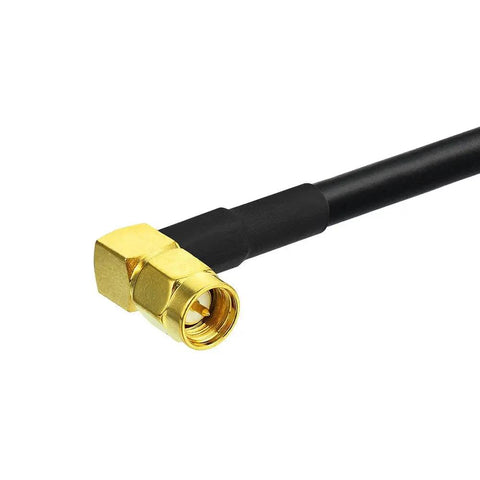 Close-up of Two Pack SMA Right Angle To SMA Female RG58 Coax Cable 1 Meter Ham Radio Antenna Extension Kit Plug And Play
