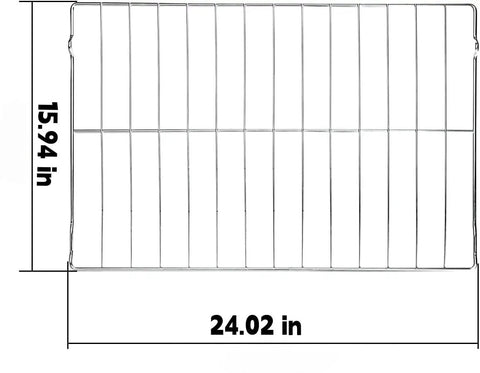 Two Pack Oven Rack Replacement For Select Range Ovens, 16 Inch By 24.25 Inch Size, Fits Models Starting With FGF PLG PLE