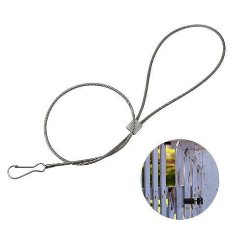 Two Pack Adjustable Gate Latch With Stainless Steel Cable Pull Gate Opener For Metal And Wooden Fences Easily Fixes Wobbly Doors