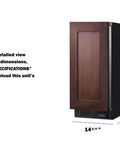 Heavy Duty 2.45 Cubic Foot Frost Free Upright Commercial Freezer Featuring Snap Cold Cooling And Brushed Stainless Shell, side view with dimensions.