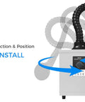 Powerful 150W Fume Extractor And Air Purifier For DTF Powder Shaker And Sublimation Printing with adjustable hose
