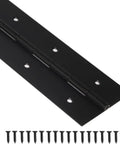 Heavy Duty 72 Inch Continuous Piano Hinge In Solid 304 Stainless Steel With Matte Black Finish Includes Two Pack For Cabinet Doors and screws