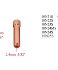 Pro Grade TIG Stubby Gas Lens Collet Bodies Kit 3/32 Inch 2.4mm 10N24S Assortment for QQ300 PTA DB SR WP 17 18 26 TIG Welding Torch