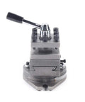 Straight Shooter Mini Lathe Tool Holder Featuring 80Mm Stroke And Square Tool Base, front view showing precision alignment features.