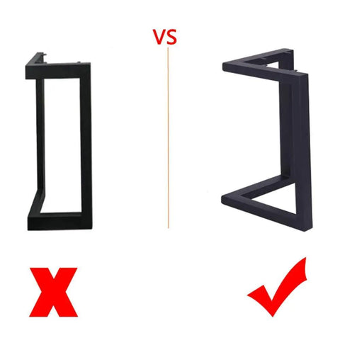 Comparison of two heavy duty steel table bases illustrating Set Of Two Built Like A Tank Modern Kitchen Dining Table Legs Heavy Duty Steel Bench Base With Precision Leveling Feet Supports Up To 1100 Lbs Quick Install.