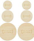 Six Pcs Wooden Backing Plates For Finishing Embroidery Hoops In Three Round Sizes 5.9In, 3.9In And 3In, Perfect For Christmas Ornament Making