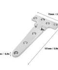 Stainless Steel Self Closing Reversible Door Hinge Thickened T Type for Home Doors with Smooth Sliding Bearing Durable Easy Open