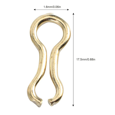 Close-up of a single screw lead loop from a Carp Fishing Wire Eyes Sinker Set 300 Pieces Steel Alloy Screw Leads Loops Tackle Accessory