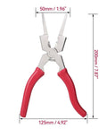 Front view of Pro 8 Inch MIG Welding Pliers With Long Nose, Rust-Resistant, Anti-Slip Grip, Induction-Hardened Cutting Edge.