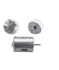 Five Pack DC Motors 3V To 12V Mini Electric Motors For RC Boats And DIY Builds Built For Your Model Toys And Science Experiments With 13500 RPM 0.38A 24mm Body Motors, showing three angles of the motor.