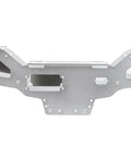 Close-up of the Beefed Up Aluminum Chassis Frame Upgrade Kit for One Tenth Scale RC Cars, CNC milled with multiple mount points.