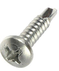 Size 6 By One And A Quarter Inch Phillips Pan Head Self Drilling Tek Screws Kit Heavy Duty Stainless Steel Pack Of 2500 Fasteners