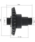 Side view of bevel gear from Bevel Gear Set 27T And 8T For 1/10 RC Crawlers Diff Upgrade, showing detailed dimensions.