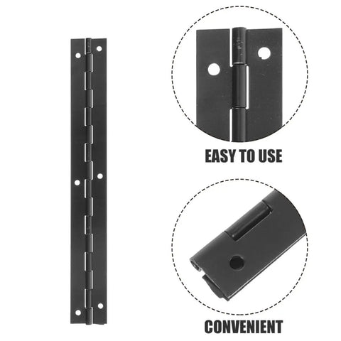 Stainless Steel Long Piano Hinge For Jewelry Boxes And Wooden Boxes With 6.1 cm Hole Distance And 0.25 mm Hole Diameter Built Tough Decorative Hinge
