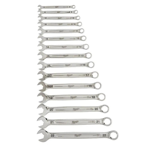 Metric Combination Wrench Set With 25 Percent More Torque Max Bite Open End Grip And Beefy I Beam Handle Ink Filled Size Labels