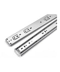 Stainless Steel Soft Close Drawer Slides Heavy Duty Three Section Track Rails Runners Repair Kit For Smooth Quiet Operation No Pinch Fingers In Kitchen Bathroom Or Office Use Ten Inch 250mm, stainless steel drawer slides shown open