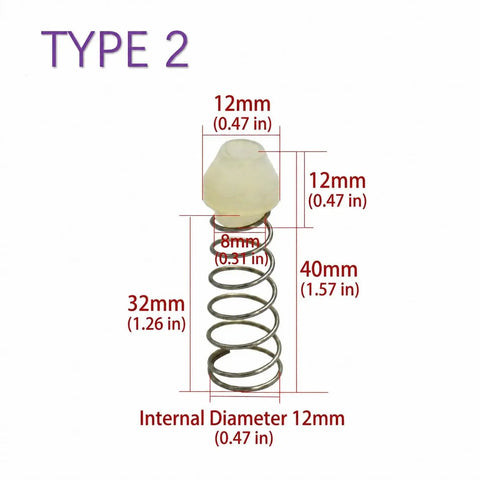 Slick Air Throttle Valve And Trigger O Ring Replacement For 1/2 3/4 1 Inch Pneumatic Impact Wrench Tune Up Kit, Type 2 spring with dimensions.