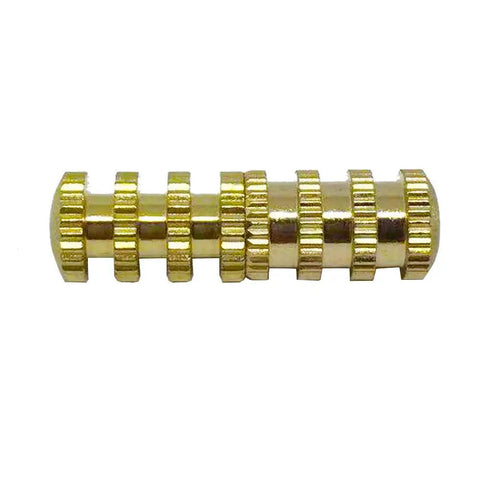 Top Shelf Solid Brass Table Alignment Pins With Matching Sockets For Flawless Table Leaf Assembly showcasing a single pin.