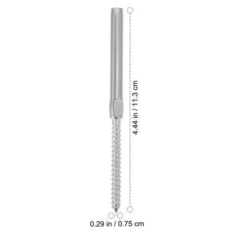 Stainless Steel Cable Railing Kit For Wood Posts Three Sixteenth Inch Left And Right Hand Threaded Lag Screws With Wrench 9 Piece Deck