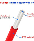 Five Pack 164 Ft Copper Hookup Wire Kit 30AWG Solid Core Tinned Copper Jumper Wire with PVC Sheath in Red for Electronics.