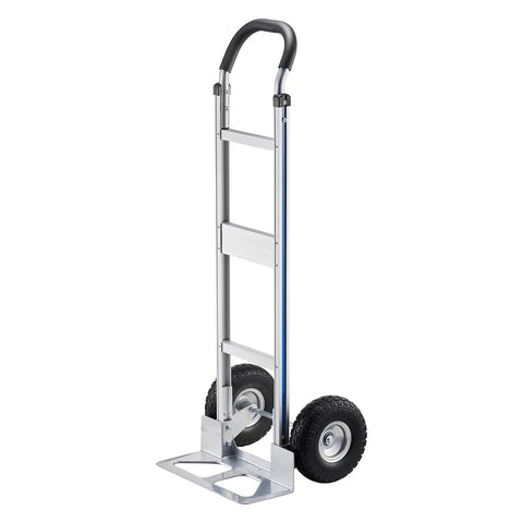 Heavy Duty Aluminum Hand Truck Dolly With Non Slip Wheels And Handle, 500 Lb Capacity Portable Trolley side view