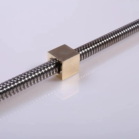 T12 Lead Screw 500mm Length With Brass Nut 12mm Diameter Two Starts Thread Pitch 2mm Lead 4mm For Your 3D Printer Z Axis CNC Setup Stainless Steel For Smooth Motion