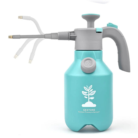 Half Gallon Garden Hand Pump Sprayer With 360 Degree Spray Rod Adjustable Nozzle Leak Proof Design Safety Valve and Water Mister