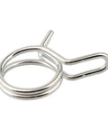 Double Wire Hose Clamp Kit 150 Pack High Carbon Spring Steel Constant Tension Seal For Auto Fuel Air Water Lines Durable Stainless Band Heavy Duty Repair Tool, silver spring steel clamp