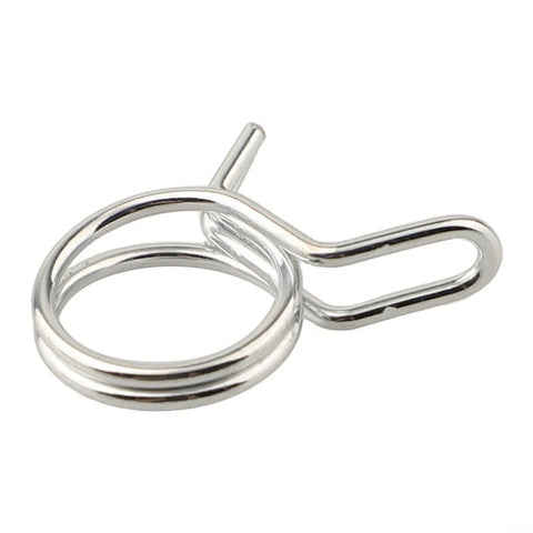 Double Wire Hose Clamp Kit 150 Pack High Carbon Spring Steel Constant Tension Seal For Auto Fuel Air Water Lines Durable Stainless Band Heavy Duty Repair Tool, silver spring steel clamp