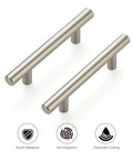 Pair of 60 Pack 5 Inch Cabinet Pulls Brushed Nickel Stainless Steel with scratch resistance and anti-fingerprint coating
