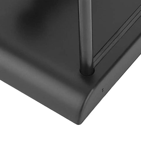 Close-up of the base of Newtons Cradle Pendulum Desk Toy For Home Office Decor A Real Classic Nerdy Yet Cool Science Showpiece with durable plastic frame