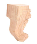 Detail of Four Carved Cabinet Legs Set For Tables And Sofas, Solid Wood Furniture Feet With European Style, 10x5 cm size