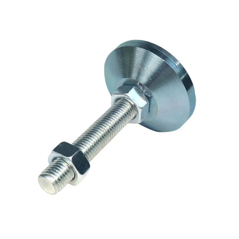 Heavy Duty Adjustable Leveling Feet For Equipment Four Pack Built To Last Easy To Install Height Adjustable To Level Machines On Uneven Floors Reduces Wobble And Vibration Freely Adjustable Nut And Secure Buckle Swivel Levelers For Precise Height And threaded steel leveling foot with lock nuts