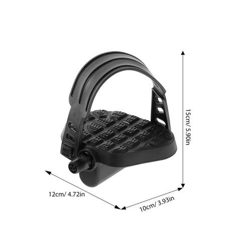 Replacement Bike Pedal Plates For Exercise Bike Beefy Heavy Duty Folding Pedals With Straps Built To Last Non Slip Comfort Fit