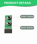 9 Pin Reset And Power Switch Board Adapter For Desktop PC Motherboard showing power and reset buttons labeled in detail