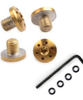 Elevate Your Sig P238 And P938 Grip Game With These Tough As Nails Stainless Steel Screws, Featuring A Slick Gold Finish.