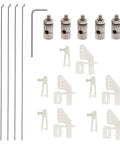 5 Sets Nylon Control Horns And Steel Pushrods With Pushrod Connector Linkage Stopper For RC Plane Model Aircraft Easy Install