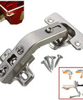 Corner Folded Cabinet Door Hinges For Kitchen And Bathroom Cupboard 2 Hole Mount Durable Aluminum Alloy Construction Easy Install
