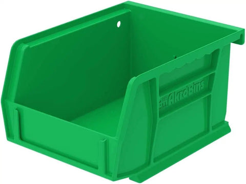 Hella Tough Stackable Plastic Storage Bins 5 X 4 X 3 Inch Green 24 Pack Heavy Duty Small Parts Organizer Box For Garage Workshop Classroom Cabinet And Home Organization