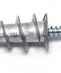 Zinc Self Drilling Drywall Anchors Kit With Screws, 200 Piece Set Including 100 Anchors And 100 Screws, Size 8 Wall Anchors