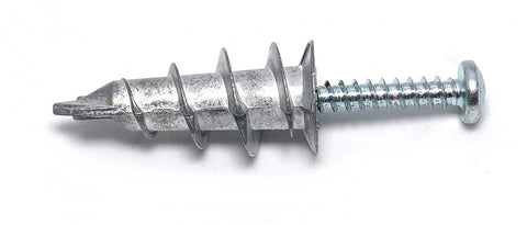 Zinc Self Drilling Drywall Anchors Kit With Screws, 200 Piece Set Including 100 Anchors And 100 Screws, Size 8 Wall Anchors