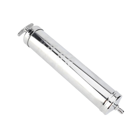 Heavy Duty Workhorse 500cc Aluminum Oil Suction Gun Pump With Vacuum Transfer Technology, cylindrical and shiny tool view.