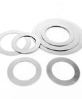 Ultra Thin Stainless Steel Lock Washer Set 10 Pcs Flat Washers 1mm Thick With External Tooth Serrated Locking For Max Grip Outer Diameter 13 To 40mm Assortment Kit For Secure Fastening M25x35 stainless steel washers in assorted sizes