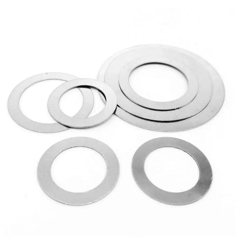 Ultra Thin Stainless Steel Lock Washers Set For Solid Grip And Load Distribution, 10 Pcs, 1mm Thick Flat Washers, OD 13 To 40mm, Adjusting Shim Gasket Kit For Mechanical Assemblies M16x22, stainless steel washers