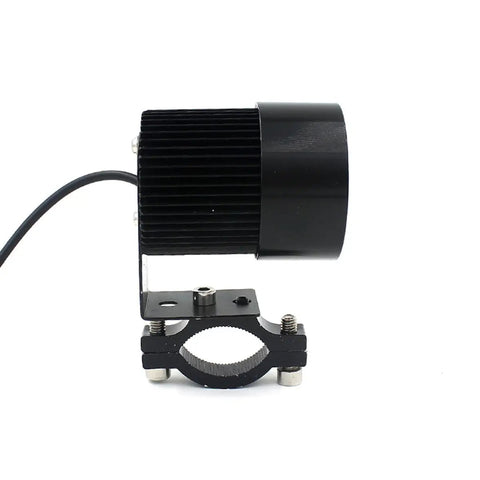 Side view of Bright 20W LED Motorcycle Headlight For 12V To 85V Systems Waterproof Front Lamp with mounting bracket