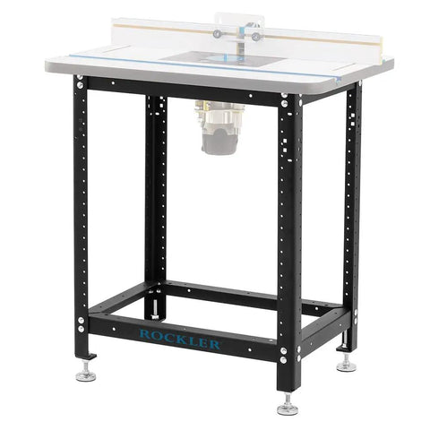 Built Like A Tank Router Table Stand Kit In Matte Black with sturdy frame, designed for heavy-duty woodworking projects.