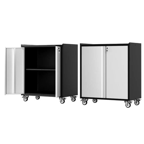 Heavy Duty Garage Storage Cabinet On Wheels Rolling Tool Cabinet With Adjustable Shelf And Lockable Doors Rust Resistant